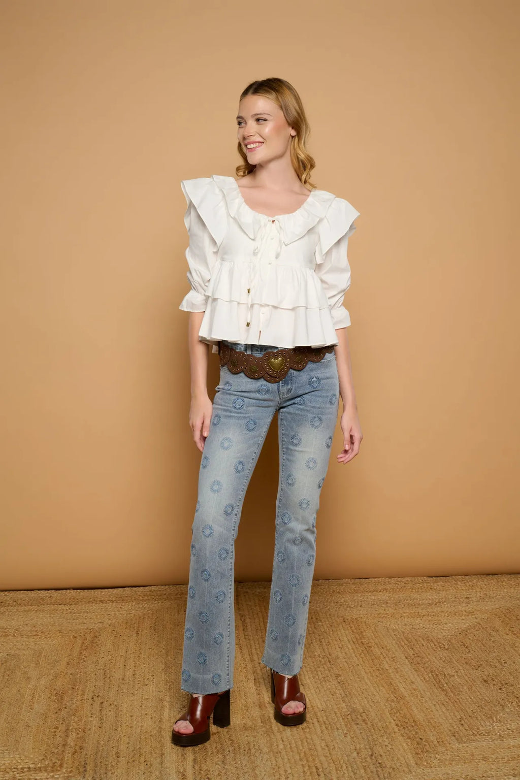 Blusa romántica volantes