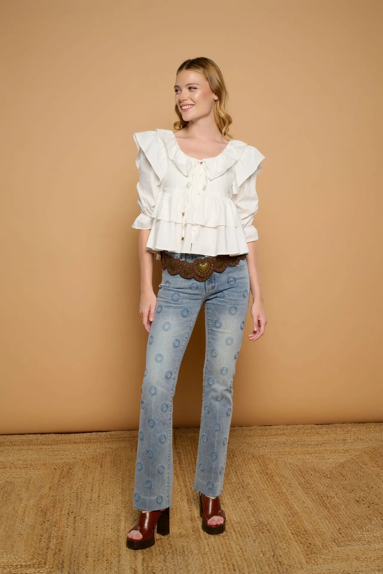 Blusa romántica volantes