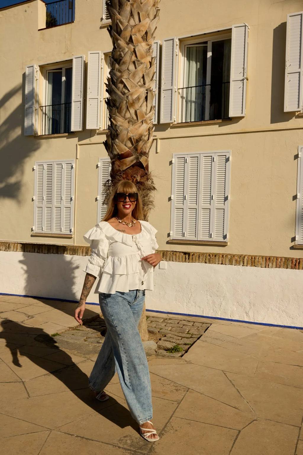 Blusa romántica volantes