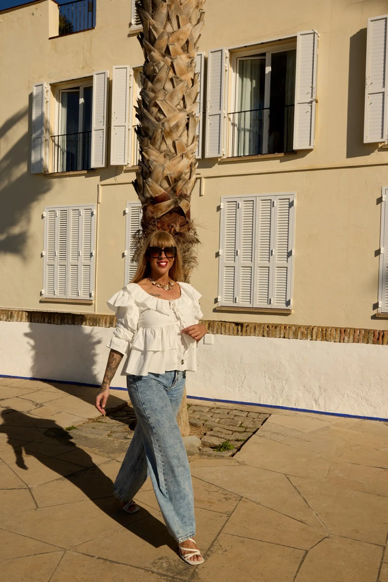 Blusa romántica volantes