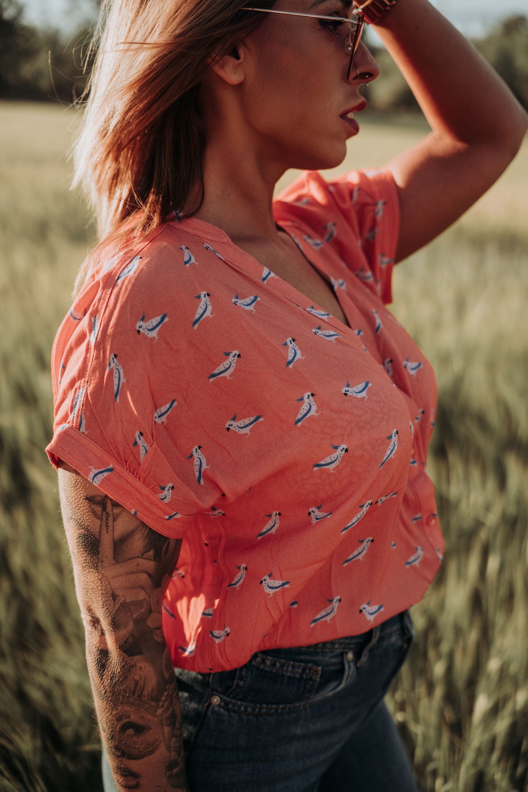 Cataleya-camisa-coral-estampada