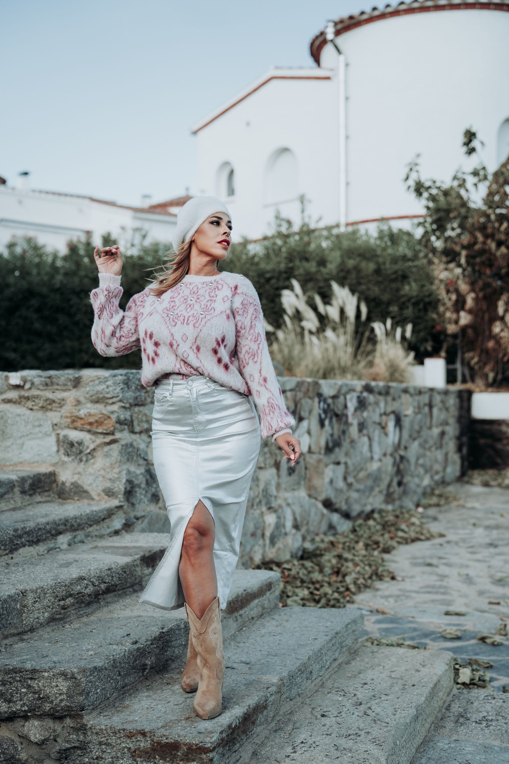 Cataleya-falda-plateada-midi