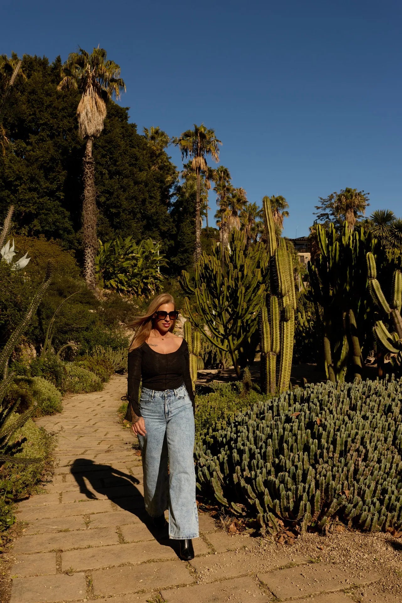 Jeans Wide leg efecto lavado