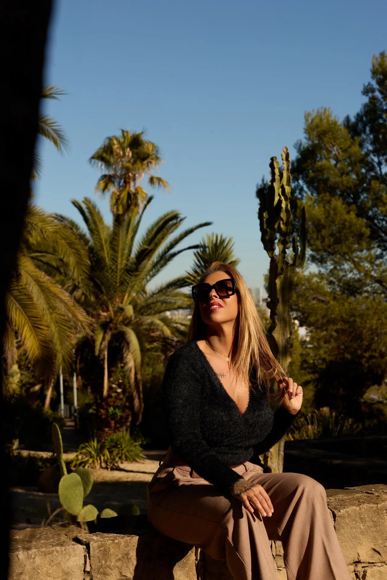 Jersey pelito cruzado negro