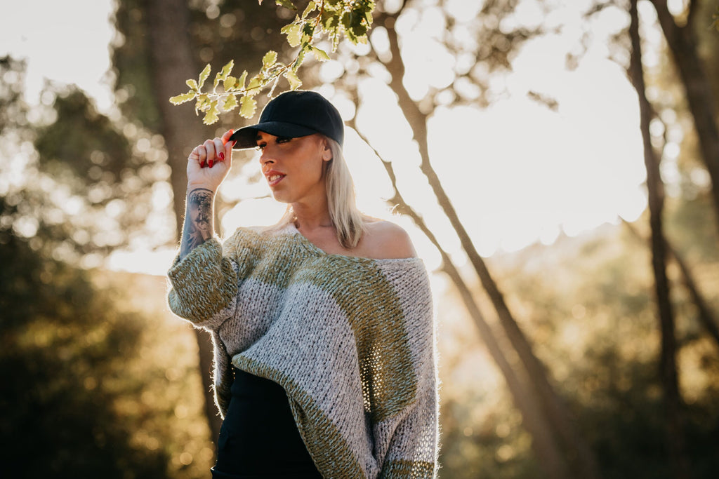 Cataleya-jersey-lana-verde y gris-