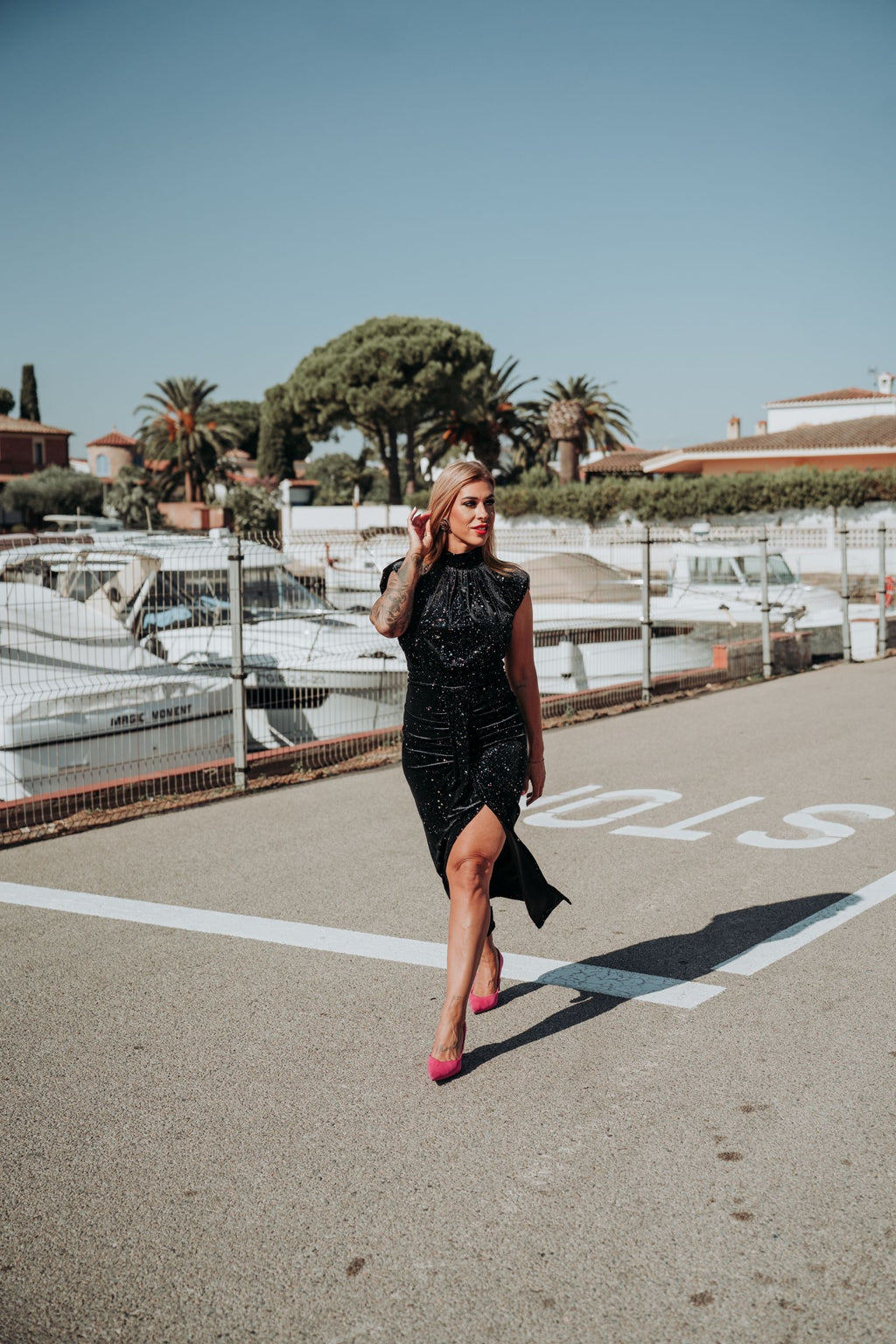 Cataleya-vestido-negro-midi