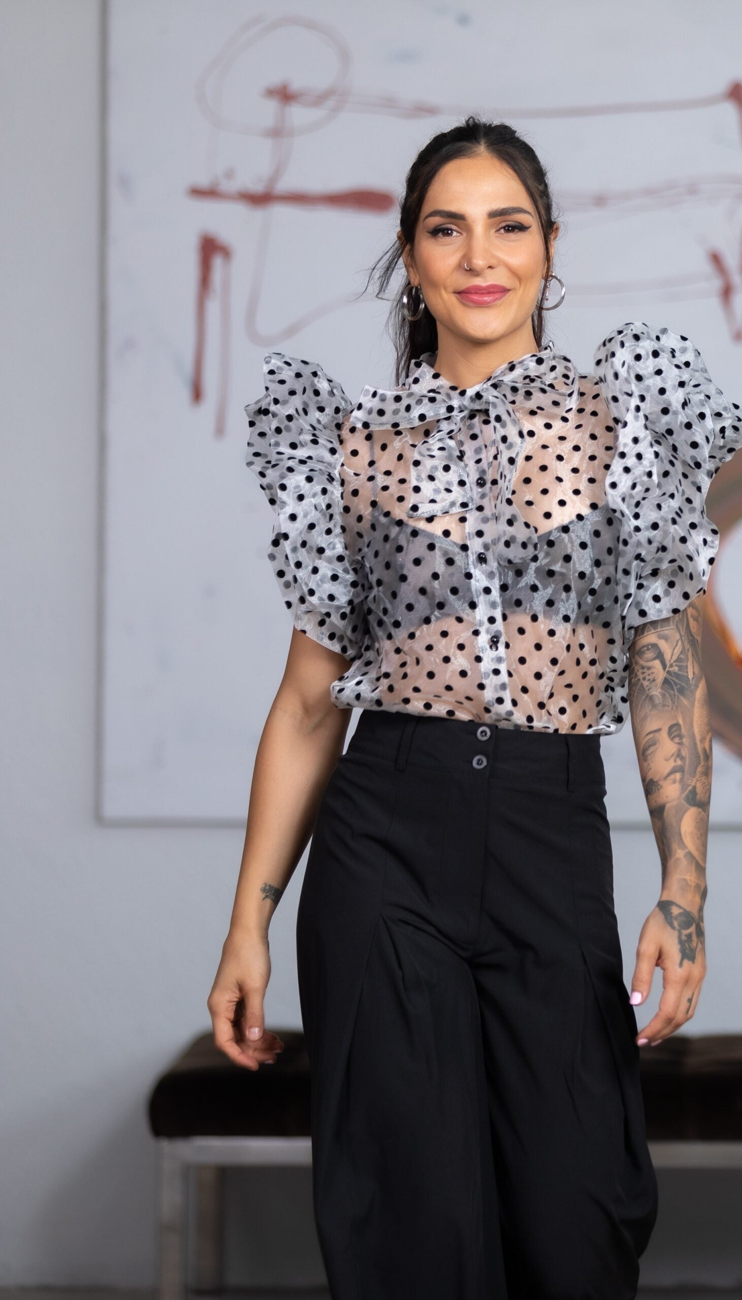 cataleya-camisa-topos-blanca